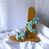 Womens Sky Blue Swirl Flats